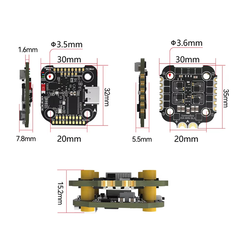 ชุดควบคุมการบิน SpeedyBee F4 M - Drone Racing Flight Controller บทวิจารณ์และราคา