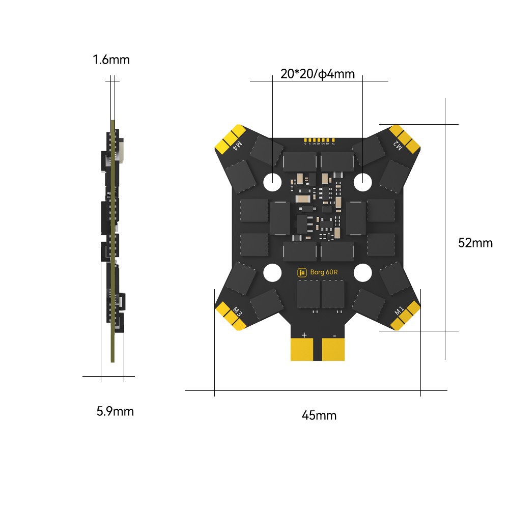 iFlight Borg Mini H7 (ICM42688 - Drone Racing Flight Controller บทวิจารณ์และราคา